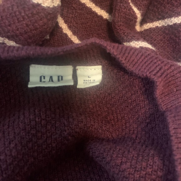 Women’s GAP LS Burgundy & Pink Waffle Neck Lightweight Sweater | L - Picture 2 of 8